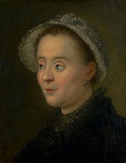 Portrait of a young woman with cap, Bernhard Rode